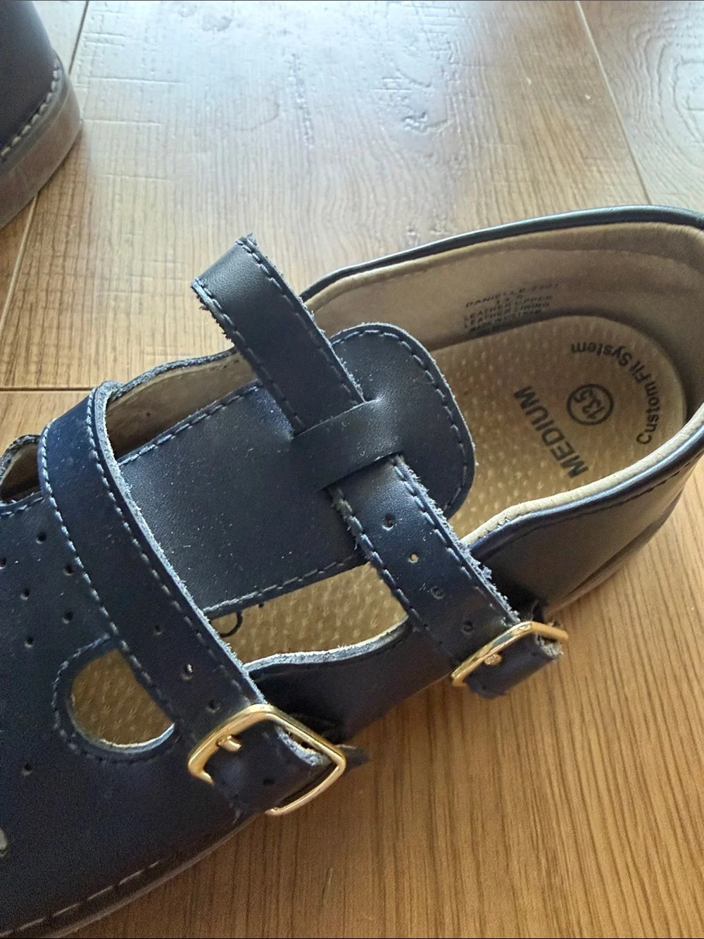 FootMates Navy Double-Strap Mary Jane Shoes for Kids